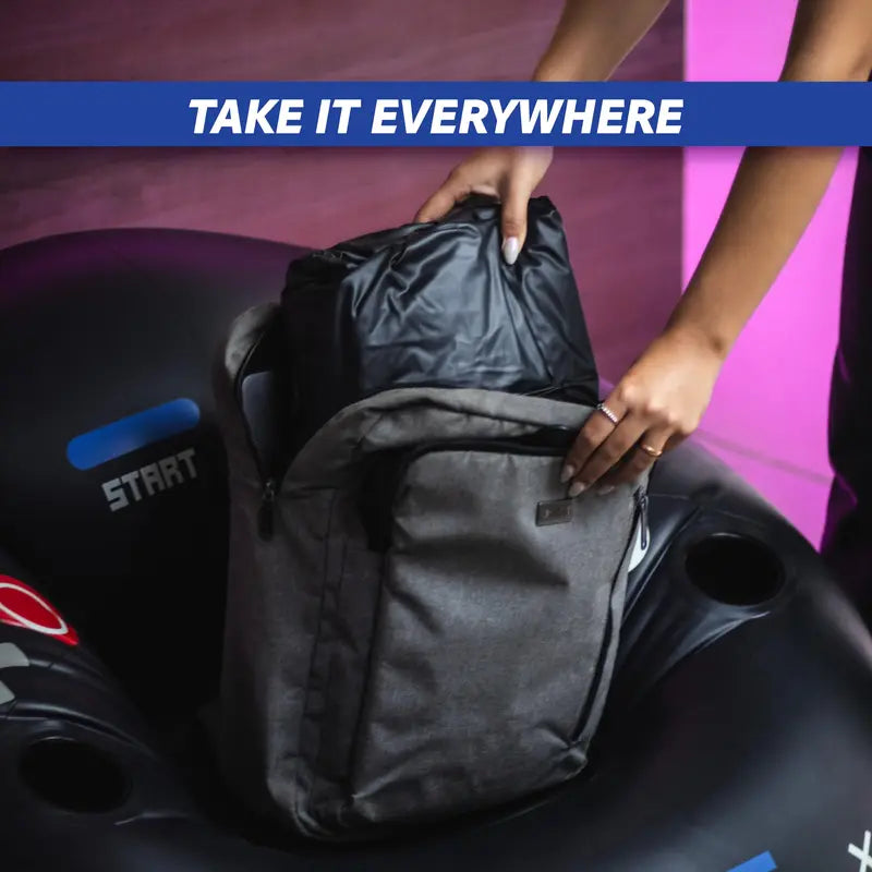 Inflatable game chair for children and teens, with cup holders and side pockets